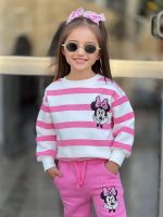 Yeni Sezon 3 İplik Şardonlu Penye Takım  Kız Çocuk