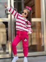 Yeni Sezon 3 İplik Şardonlu Penye Takım  Kız Çocuk - Görsel 4