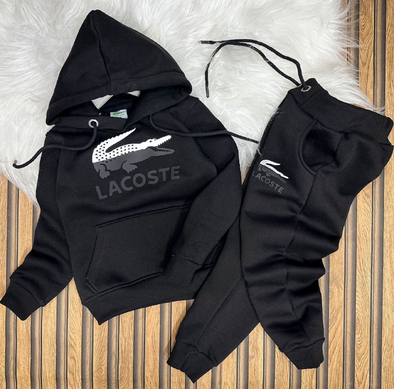 5e371f29-de93-479d-9890-6a7b8a01d303 LACOSTE Çocuk 3 İplik Alt Üst Takım Eşofman - Görsel 1