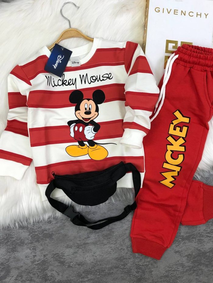 Mickey Baskılı Çantalı Alt Üst Şık Takım - Görsel 4