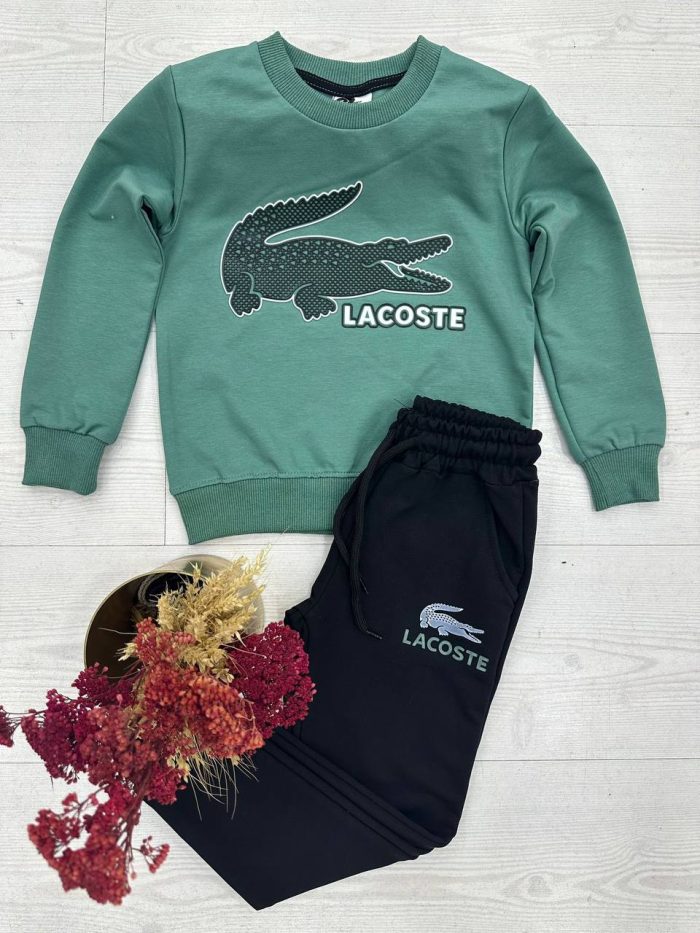 Lacoste Baskılı Suprem Pamuklu Kumaş Alt Üst Şık Takım - Görsel 3