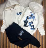 Kız Çocuk A Kalite Kapüşonlu Üç İplik Kışlık Eşofman Takımı  Şık Ve Sıcacık