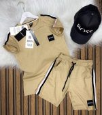 Boss Baskılı Mükemmel kalite!  Petekli kumaş A plus Şortlu şapkalı 3 lü takım