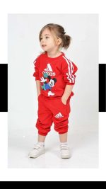 Adidas Baskılı Kız Çocuk İkili Takım  İki İplik Sıkı Dokuma Kumaş Ve Likralı Rahat Tasarım"