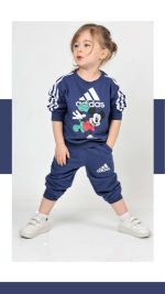 Adidas Baskılı Kız Çocuk İkili Takım  İki İplik Sıkı Dokuma Kumaş Ve Likralı Rahat Tasarım" - Görsel 5