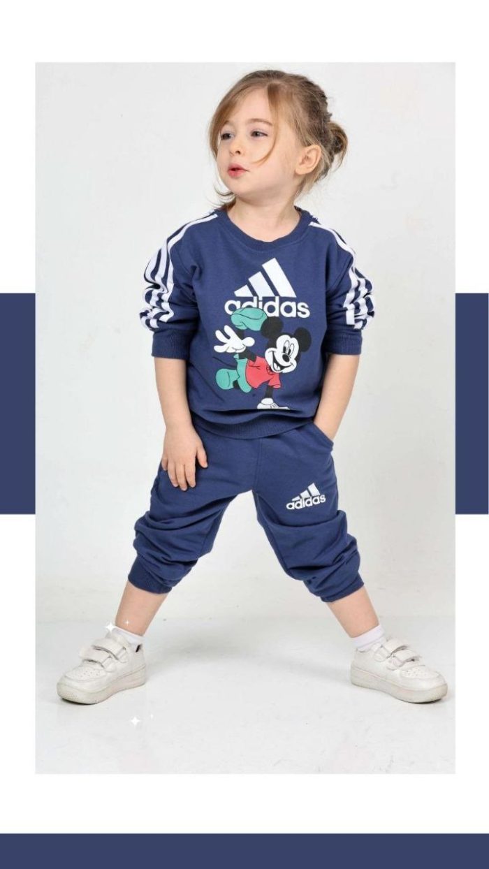 Adidas Baskılı Kız Çocuk İkili Takım  İki İplik Sıkı Dokuma Kumaş Ve Likralı Rahat Tasarım" - Görsel 5