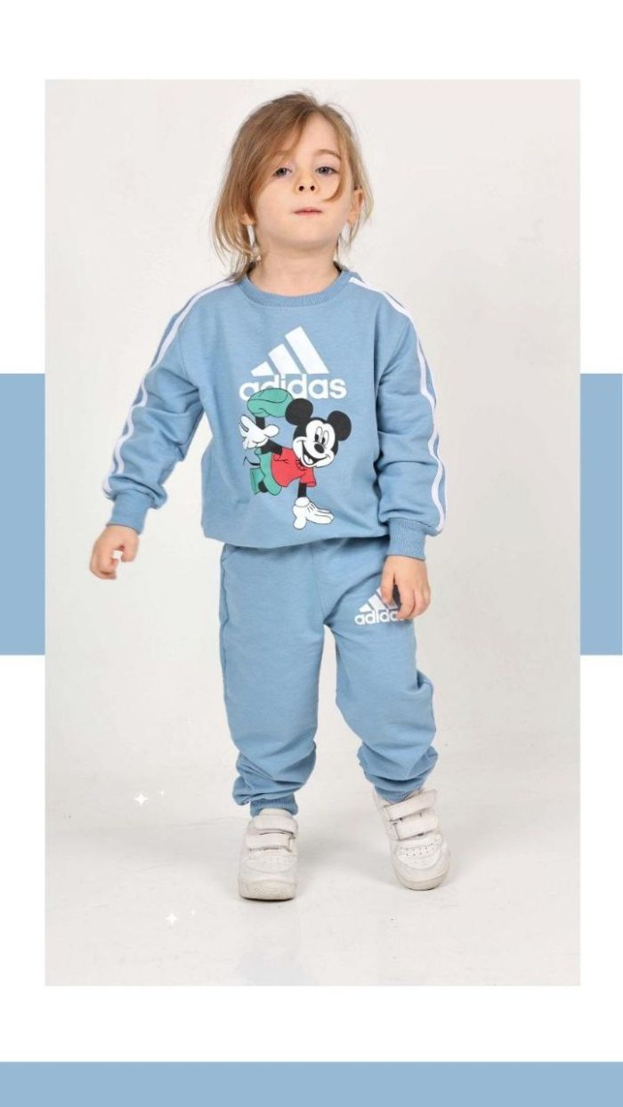 Adidas Baskılı Kız Çocuk İkili Takım  İki İplik Sıkı Dokuma Kumaş Ve Likralı Rahat Tasarım" - Görsel 4
