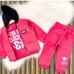 Süper Kapuşonlu Üçlü Takım Jardonlu Tam kışlık