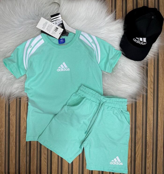 Tişört Şort ve Şapkalı 3 lü Takım  Kız Çocuk - Görsel 2