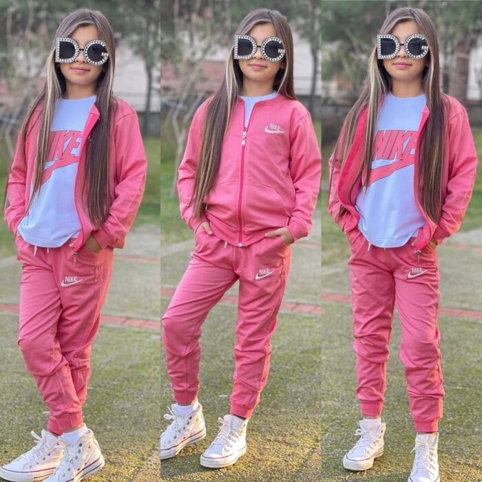 Nike Baskılı Kız Çocuk Eşofman Takımı - Görsel 5