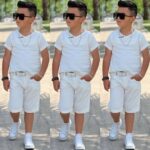 Gabardin Kısa Pantolon  Penye Tişört Takım