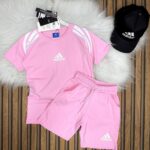 Tişört Şort ve Şapkalı 3 lü Takım  Kız Çocuk