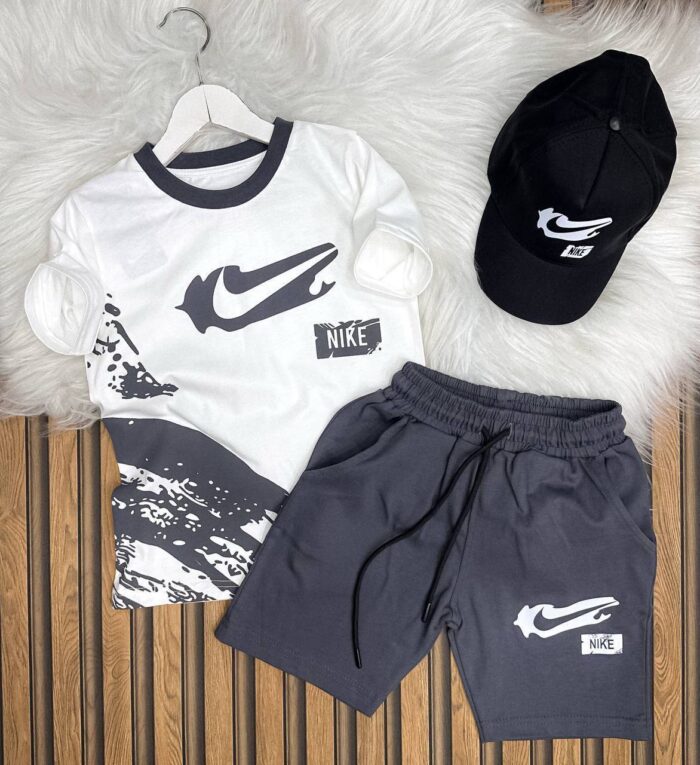 Tişört Şort Ve Şapkalı 3 lü Takım  Erkek Çocuk - Görsel 6