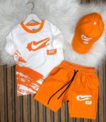 Tişört Şort Ve Şapkalı 3 lü Takım  Erkek Çocuk - Görsel 2