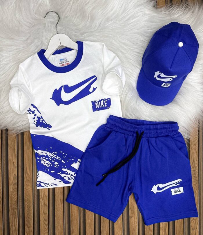 Tişört Şort Ve Şapkalı 3 lü Takım  Erkek Çocuk - Görsel 3