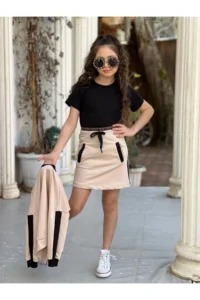 Süper Üçlü Kız Çocuk Penye Takım - Görsel 3