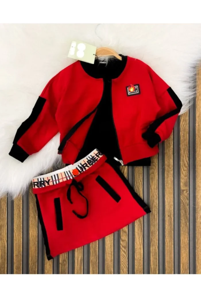 Süper Üçlü Kız Çocuk Penye Takım - Görsel 5