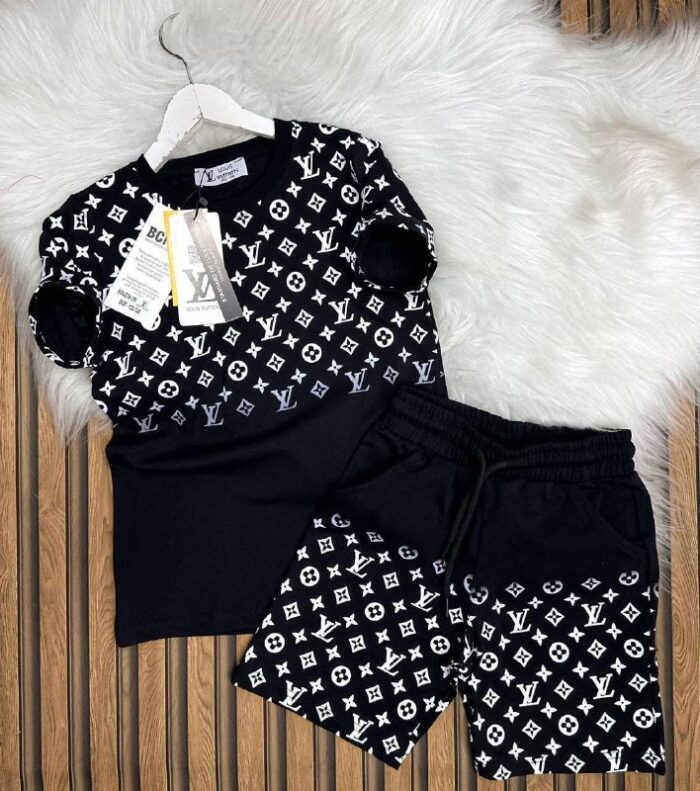 Lacoste Baskılı Şapka Kısa Kollu Tişört  Şort Takımı  Yazlık 3Lü Kombin - Görsel 5