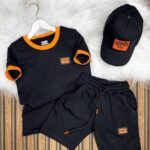 hermes paris Baskılı Şapkalı Üçlü Yazlık Takım – A Kalite