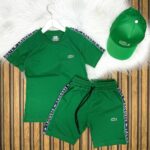 Lacoste Baskılı Şapkalı Üçlü Yazlık Takım – A Kalite