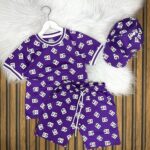 Dolce  Gabbana Baskılı 3 lü Yazlık Takım  Şapka Tişört Şort