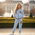 Louis Vuitton Baskılı Kız Çocuk Alt Üst Takım