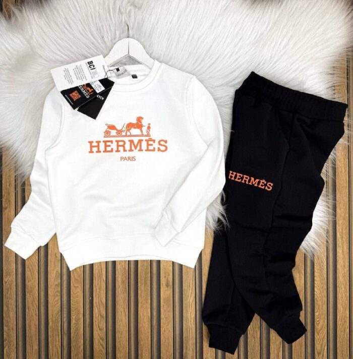 Hermes baskılı alt üst çocuk eşofman takımı - Görsel 2