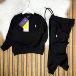 Polo Baskılı Üç İplik Suprem Pamuklu Alt Üst Eşofman Takımı