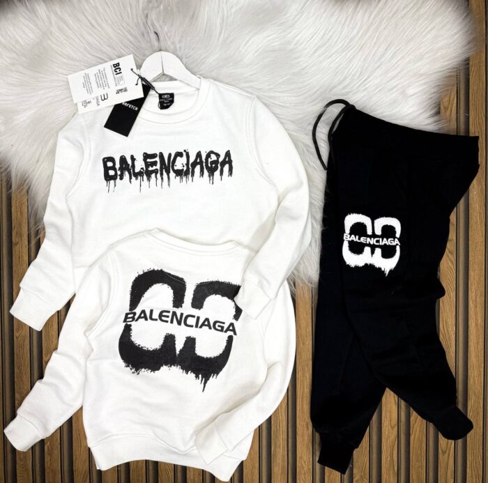 Balenciaga Baskılıuprem Penye Kumaş Takım - Görsel 3