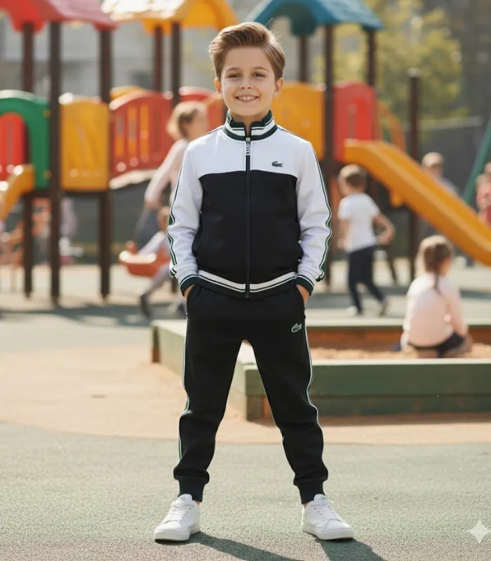 urun-gorseli (5) Lacoste Baskılı Suprem Kumaş Pamuklu Penye Takım - Görsel 1