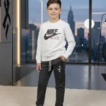 Nıke Baskılı Suprem Pamuklu Kumaş Alt Üst Şık Takım