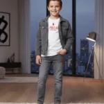 Polo Baskılı Ceket Tişört Pantolon Kot Takım